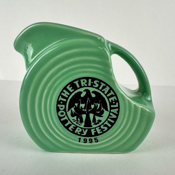 Fiesta Fiestaware Seamist Green 1995 Tri-State Pottery Festival Mini Disc Pitche